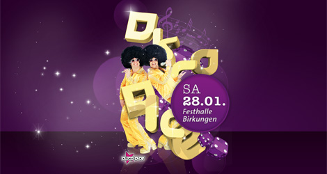 Disco Dice Flyer Samstag 28.01.2012 Festhalle Birkungen