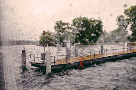 Zürichhorn bei Regen Zürichsee Rundfahrt