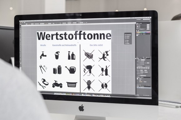 Grafikdesign, Die neue Wertstofftonne, Umweltbetrieb Bielefeld