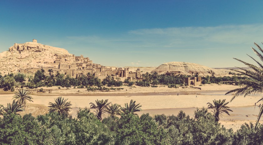 UNESCO Weltkulturerbe: Aït-Ben-Haddou, eine befestigte Stadt am Fuße des Hohen Atlas Gebirge.