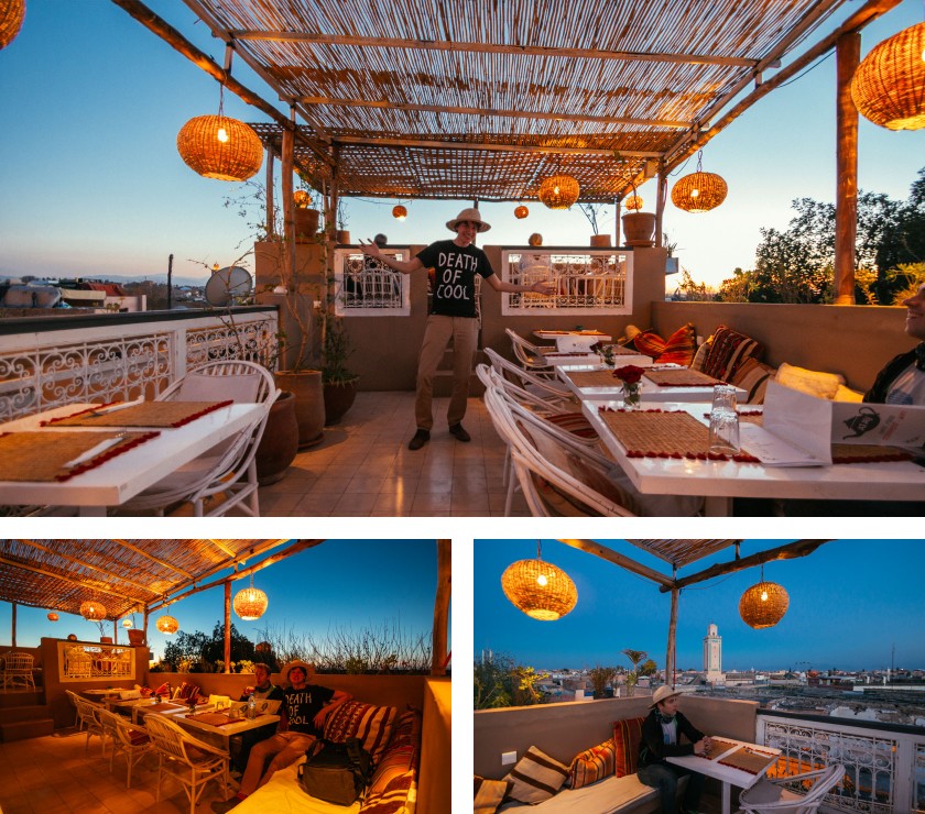 Wir speisen nicht schlecht auf der Dachterrasse des Atay Restaurants.