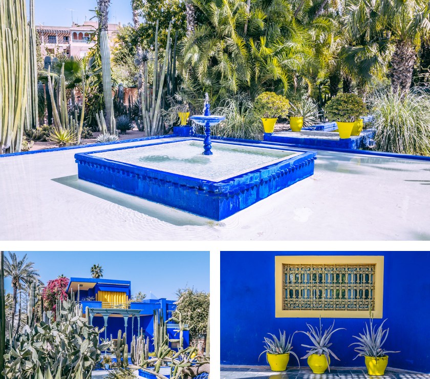 Jardin Majorelle – blaues Haus, gelbe Töpfe, absolut geniales Farbkonzept!