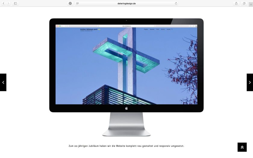 Apple Display mit einer Architekten-Webseite