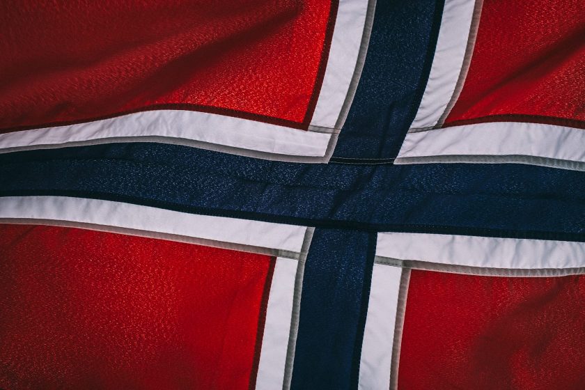 Foto Flagge Norwegen